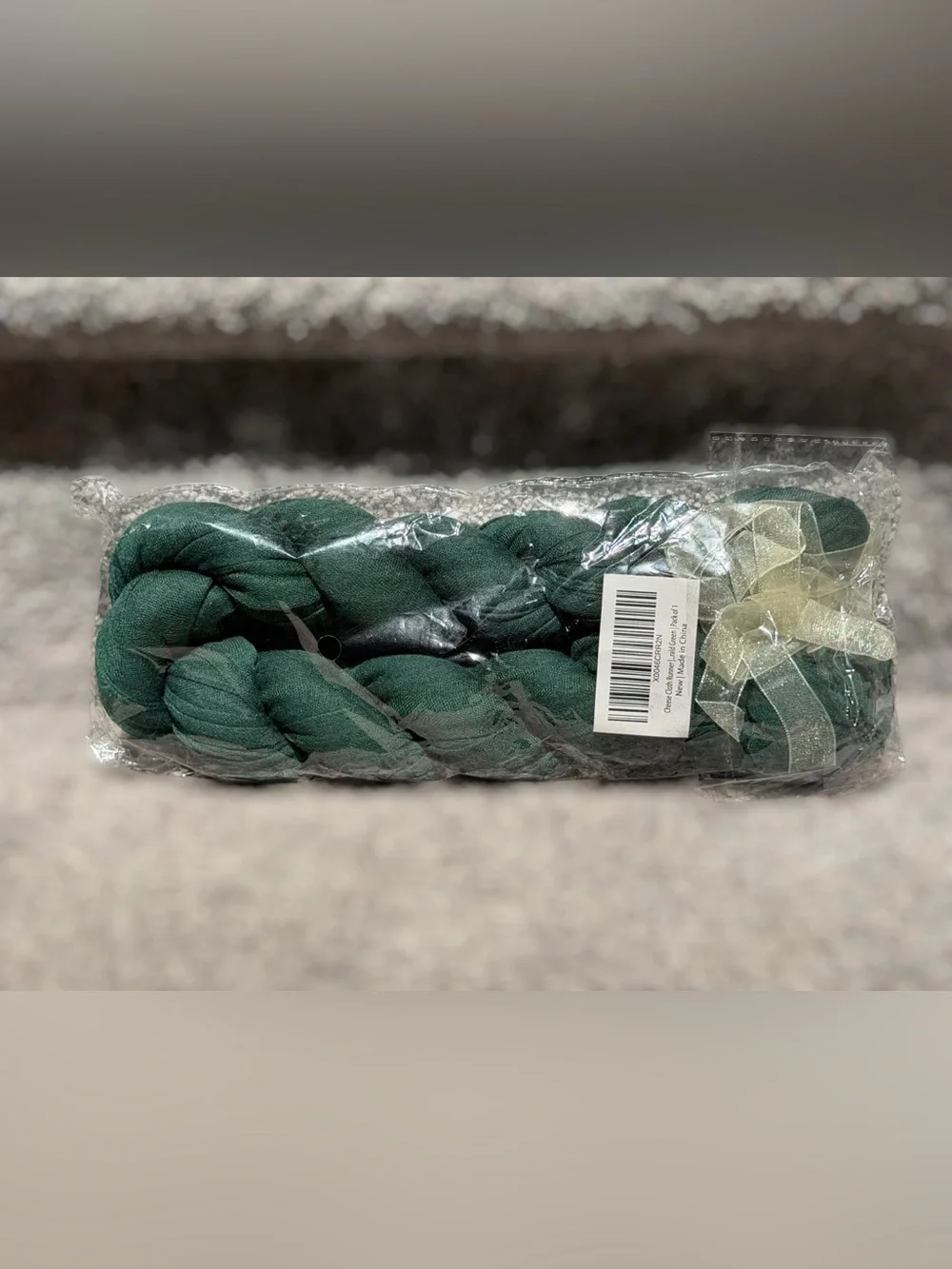 NEW Stratford Works Emerald Green Cheesecloth‎ Table Runner 36x120 Boho Wedding
